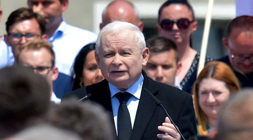 Kaczyński w Bogatyni