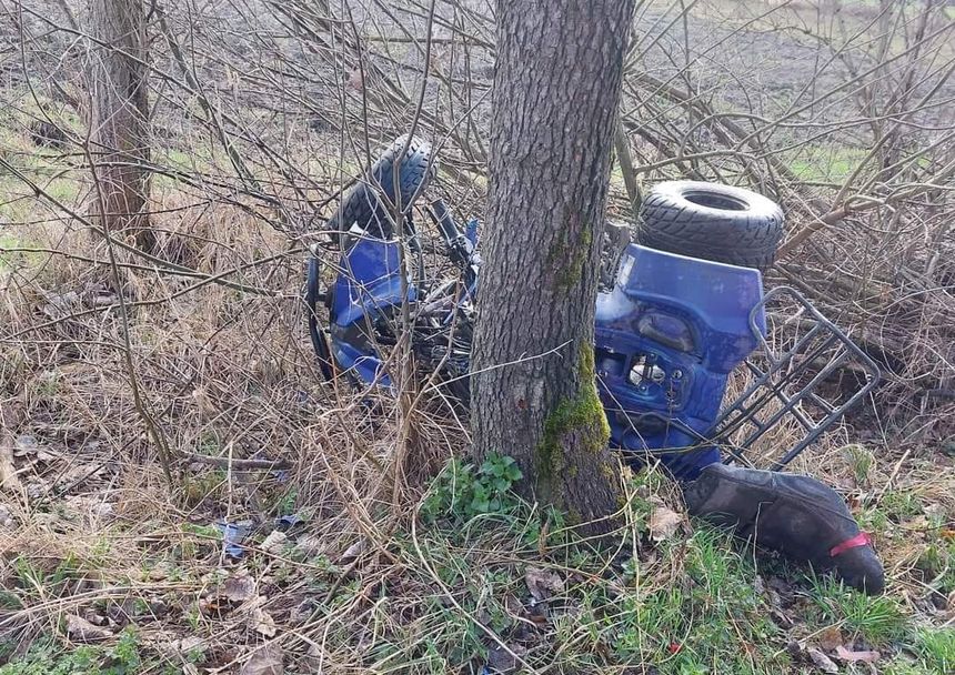 Wypadek quada w miejscowości Jawor