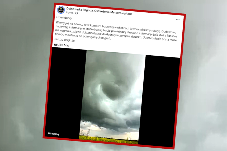 trąba powietrzna w Piotrowicach