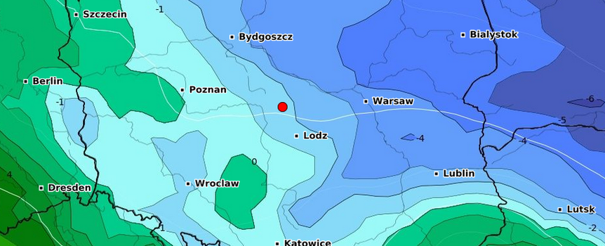 arktyczne powietrze płynie do Polski