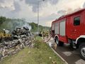 Ełk. Pożar składowiska odpadów