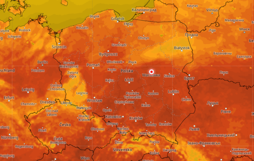 Mapa temperatury