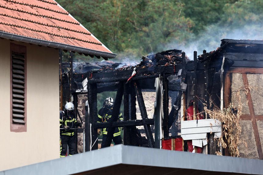 Pożar hotelu we Francji