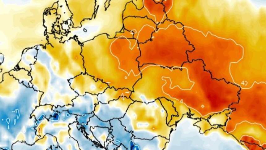 Mapa pogodowa w Polsce