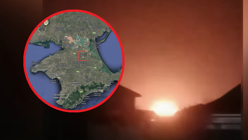 Atak dronów na Krymie