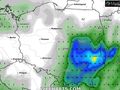 Mapa prognozy sumy opadów atmosferycznych w czwartek o północy