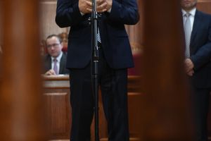 Warszawa Sad Okregowy Konferencja prasowa ministra sprawiedliwosci Zbigniewa Ziobro nt pilotazu Systemu losowego przydzialu spraw, październik 2017 