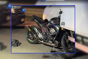 Janki. Wypadek motocyklisty