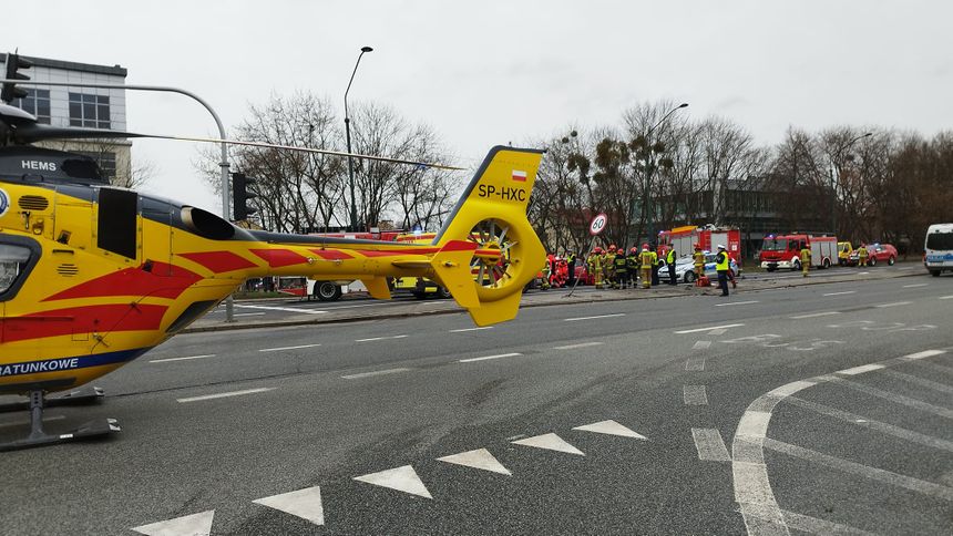 Wypadek na ul. Puławskiej w Warszawie