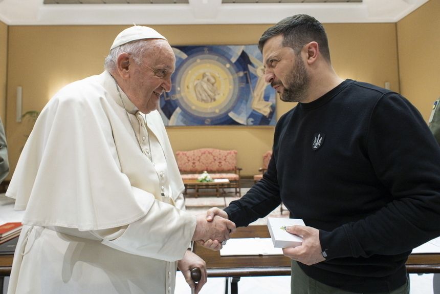 Papież Franciszek i Wołodymyr Zełenski