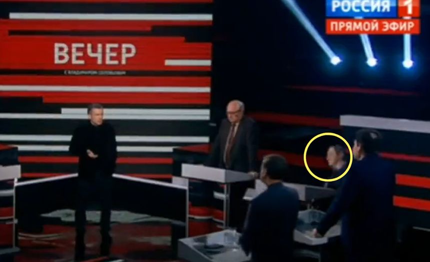 Incydent w programie propagandysty Putina