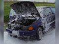 Auto spłonęło doszczętnie