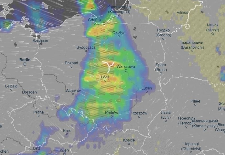 Mapa burzowa