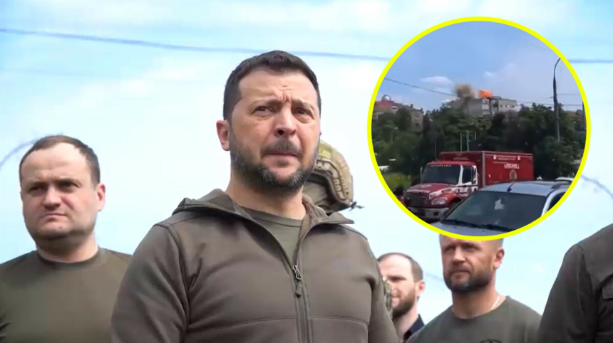 Zełenski podczas wizyty w Chersoniu