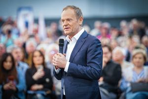 Donald Tusk podczas przemówienia
