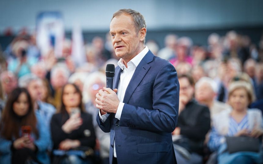 Donald Tusk podczas przemówienia