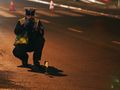 Policjant na miejscu wypadku