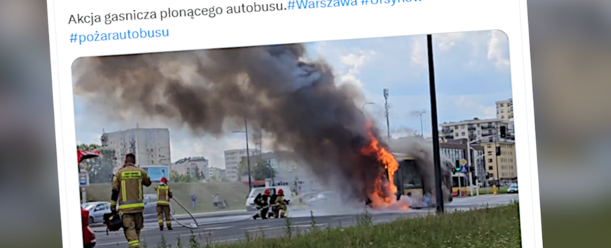 autobus się zapalił