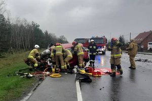 Wypadek autobusu w Chmielnikach