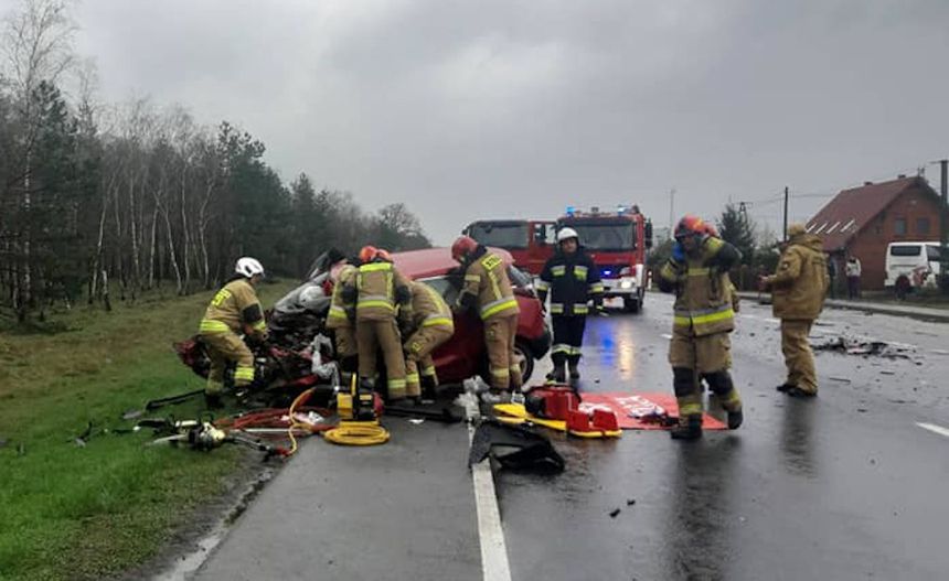 Wypadek autobusu w Chmielnikach