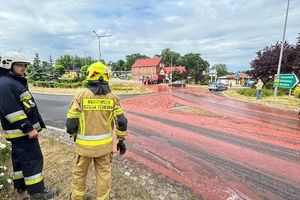 Czerwona pulpa na ulicach Czaplinka