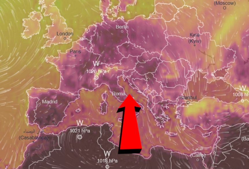 Antycyklon Cerber nadciąga do Włoch
