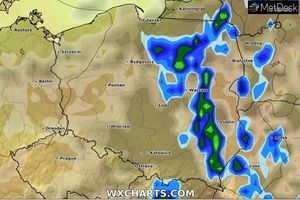 Intensywność opadów w czwartek