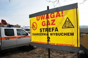 Wyciek gazu w Łazach pod Piasecznem
