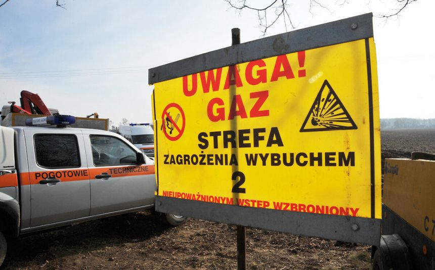 Wyciek gazu w Łazach pod Piasecznem