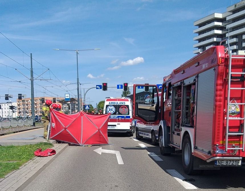 Śmiertelny wypadek motocyklisty w Elblągu