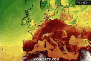Prognoza anomalii temperatury 2 m nad ziemią 14 lipca 2023 - model GFS