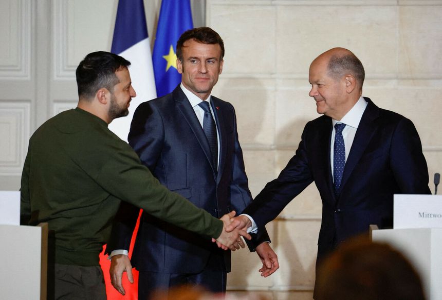 Zełenski Macron Scholz