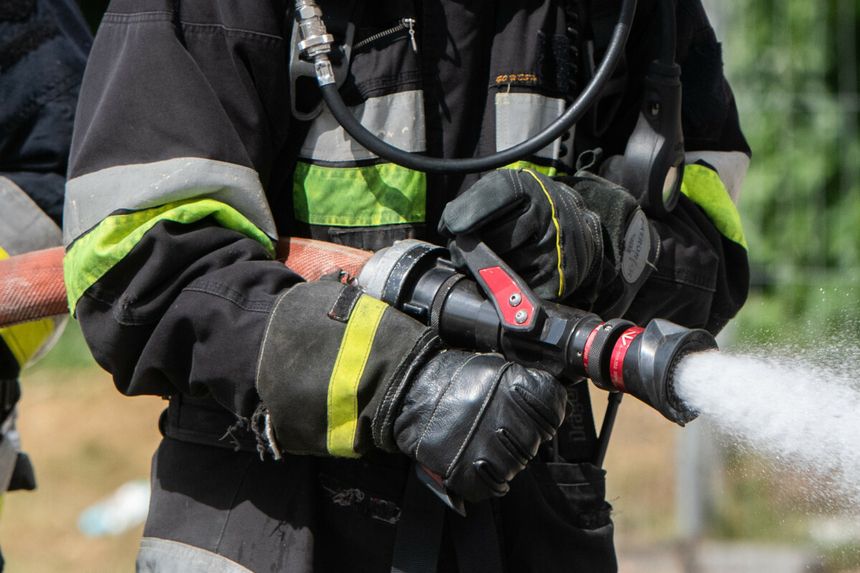 Pożar składowiska odpadów. Nowe Miszewo
