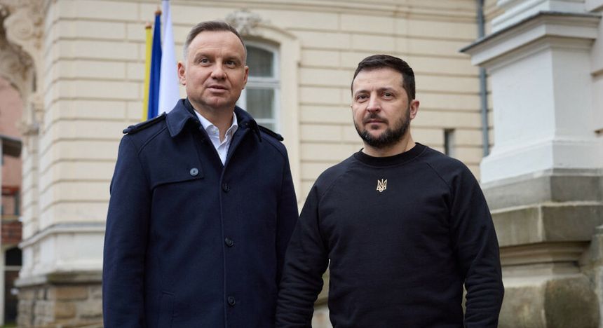 Zełenski i Duda w Polsacie
