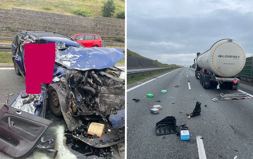 Wypadek na obwodnicy Gdańska