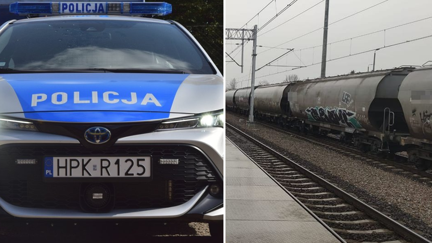 Ciało mężczyzny na wagonie kolejowym