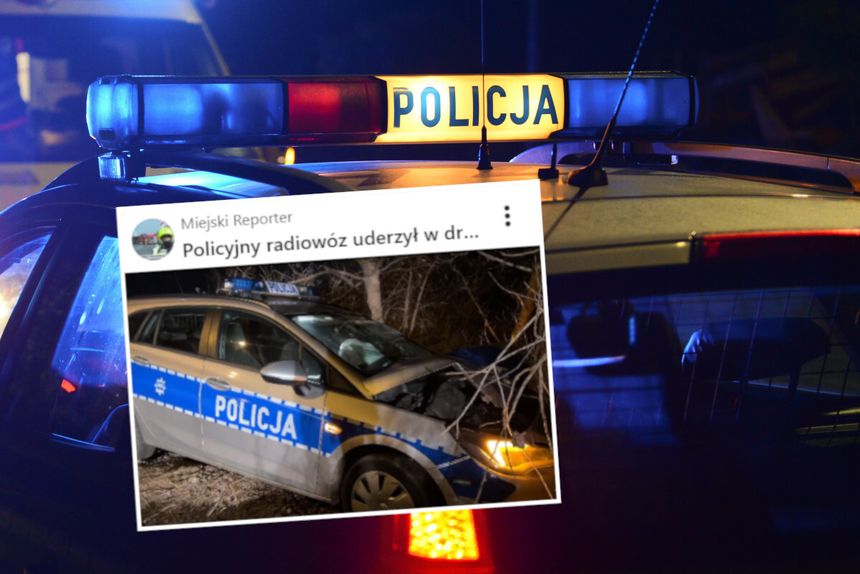 wypadek radiowozu