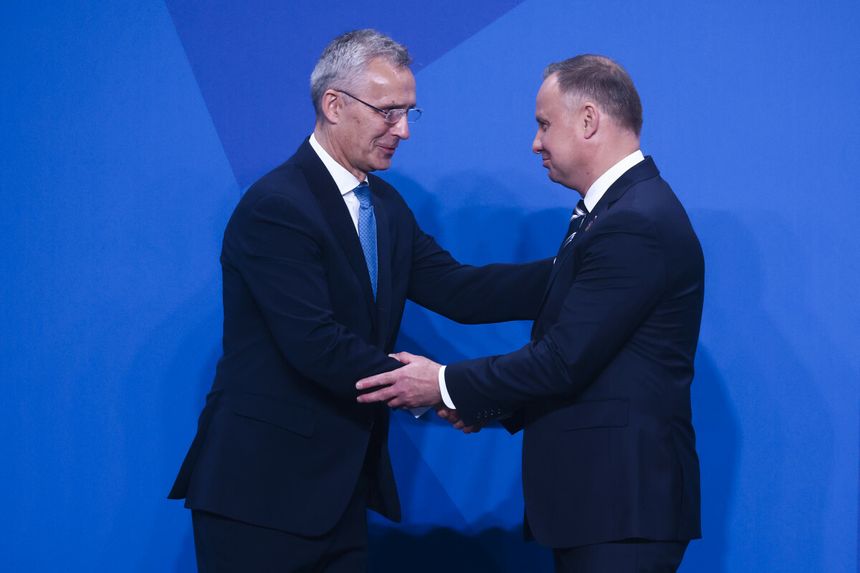 Jens Stoltenberg i Andrzej Duda