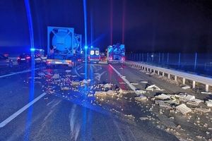 Wypadek na S7 w Górkach Szczukowskich