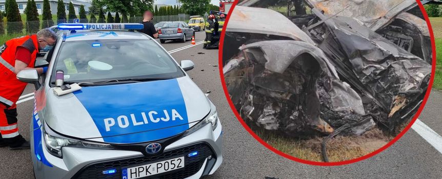 Policja na miejscu wypadku - zdj. ilustracyjne