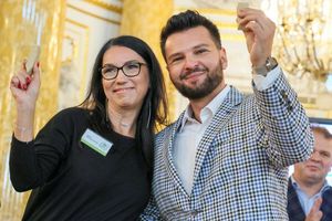 Iwona Pietrzak-Płachta Nauczycielka Roku 2022 i Dariusz Martynowicz Nauczyciel Roku 2021