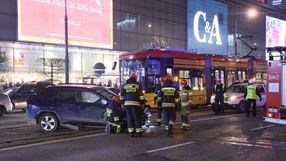 Wypadek w centrum Warszawy