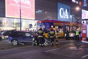 Wypadek w centrum Warszawy
