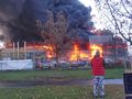 pożar hali we Wrocławiu