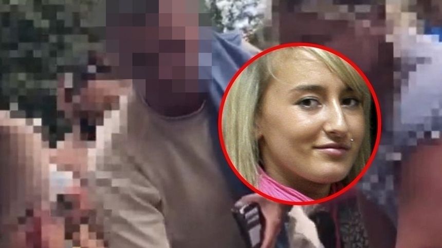Mężczyzna z ręcznikiem i Iwona Wieczorek