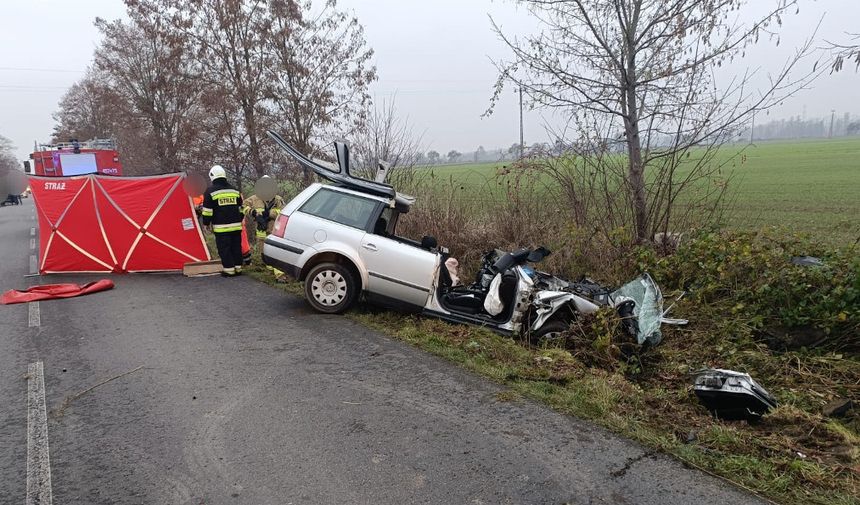 Wypadek pod Namysłowem. Zginął kierowca
