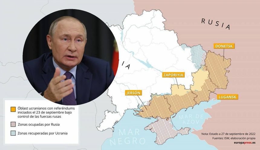 Mapa Ukrainy, Władimir Putin