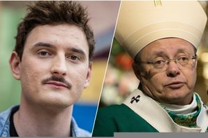 Dawid Podsiadło i abp Grzegorz Ryś