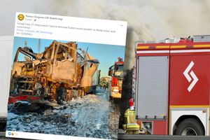 W Falęcicach spłonęła ciężarówka z przesyłkami In Postu