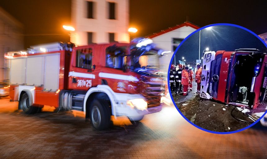 Wrocław. Wypadek straży pożarnej